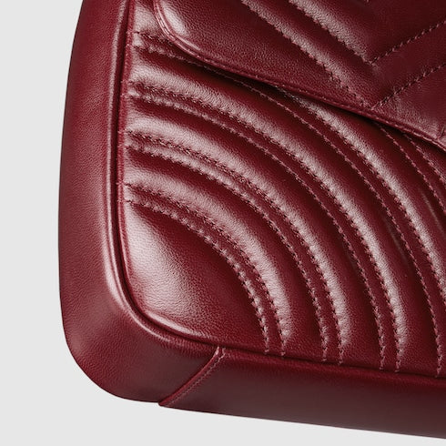 GG Marmont medium shoulder bag - Rosso Ancora red leather