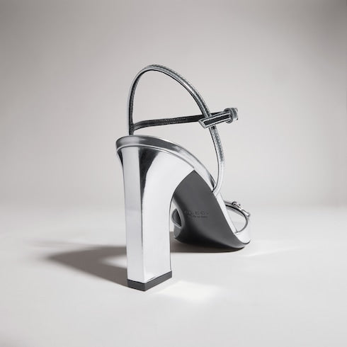 Women's Signora sandal - metallic silver leather