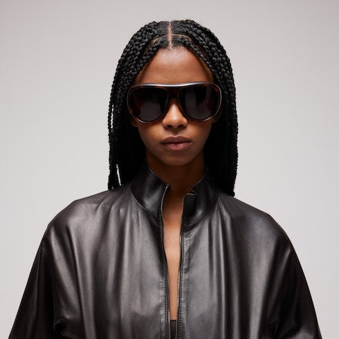 Pilot frame sunglasses - brown