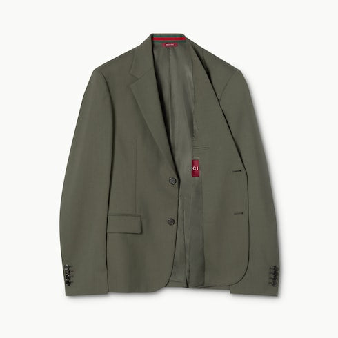 Light wool suit - green