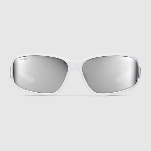 Rectangular frame sunglasses - white