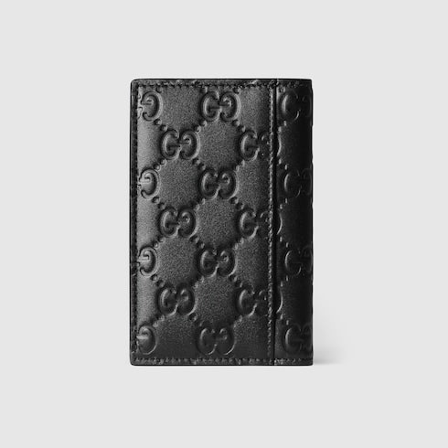 GG Emblem card case - black GG leather