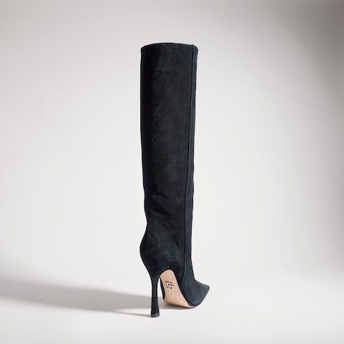 Women's stiletto boot - black suede
