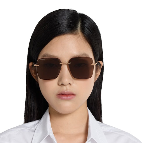 Specialized fit square sunglasses - light gold