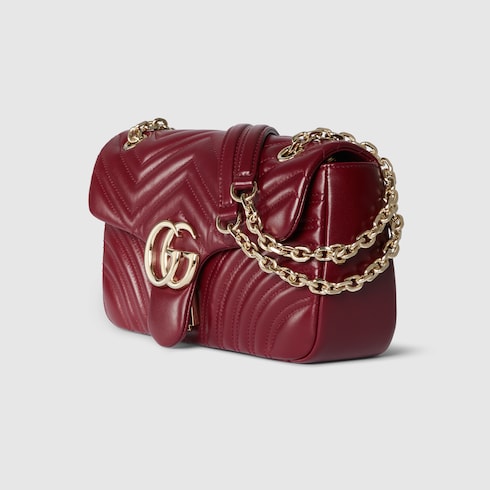 GG Marmont medium shoulder bag - Rosso Ancora red leather