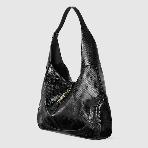 Gucci Jackie 1961 large python bag - black