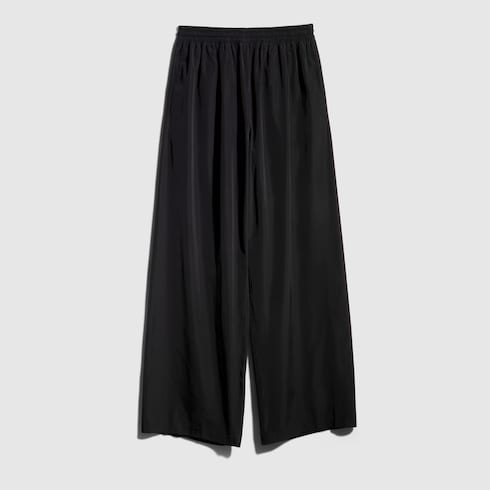 Cotton acetate faille pants - black