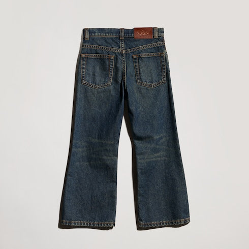 Children's denim pants with Horsebit - blue
