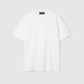 Cotton jersey T-shirt with embroidery - white