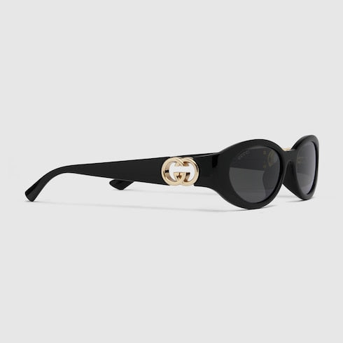 Oval frame sunglasses - black