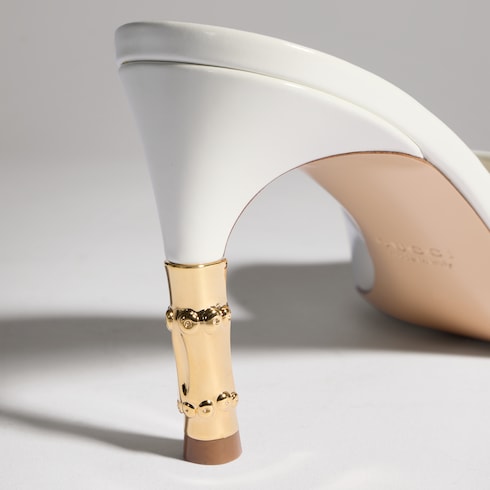 Women's Castello slide - white leather