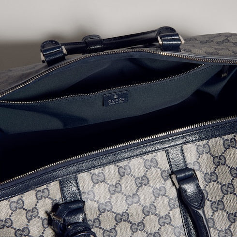 Gucci Essence Classic medium duffle bag - blue GG canvas