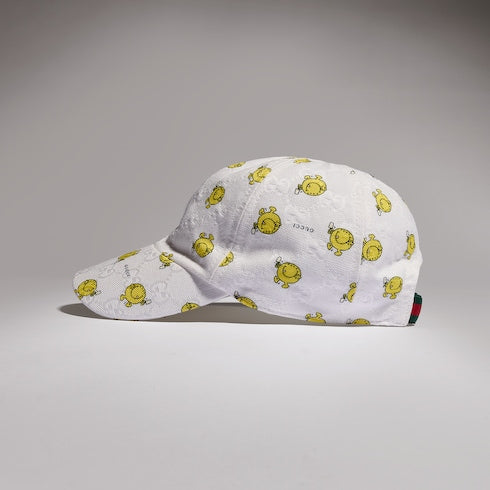 Children's GG canvas baseball hat - white