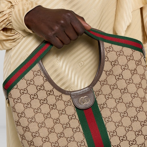 Gucci Giglio small tote bag - beige and brown GG canvas