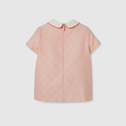 Baby GG flannel dress - light pink