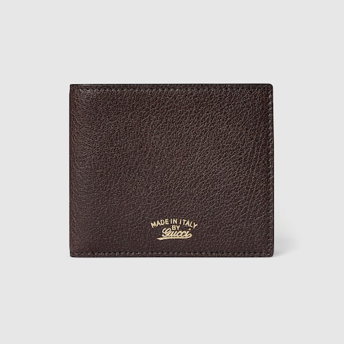 Lira bi-fold wallet - dark brown leather