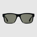 Rectangular frame sunglasses - black