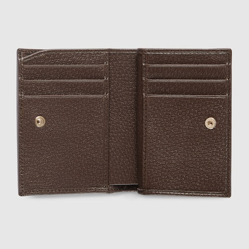 Ophidia small wallet - beige and brown GG Supreme