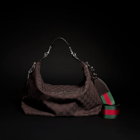 Brera medium crossbody bag - dark brown GG canvas
