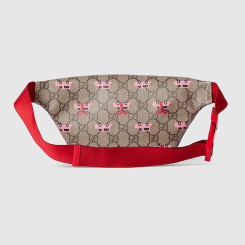 Children's printed GG belt bag - beige and brown GG Supreme