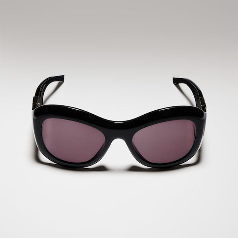 Round frame sunglasses - black