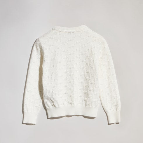 Children's GG cotton cardigan - ivory