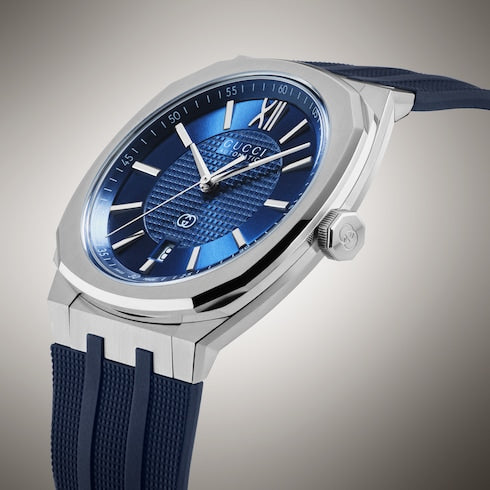 Gucci 25H watch, 40mm - blue rubber