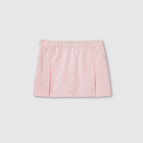 Children's GG cotton mini skirt - light pink