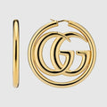 GG Marmont hoop earrings - gold-toned brass