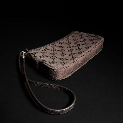 Gossip small shoulder bag - dark brown GG canvas