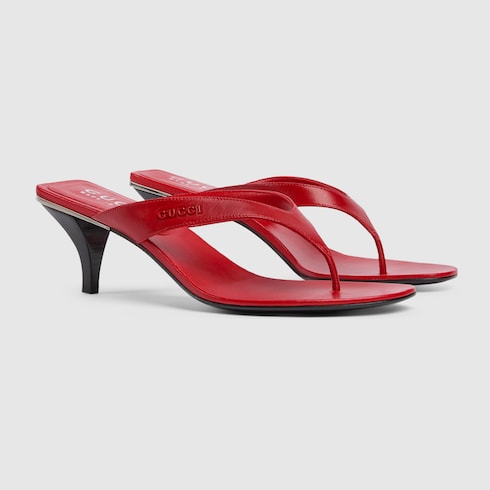 Women's Vittoria thong - red leather
