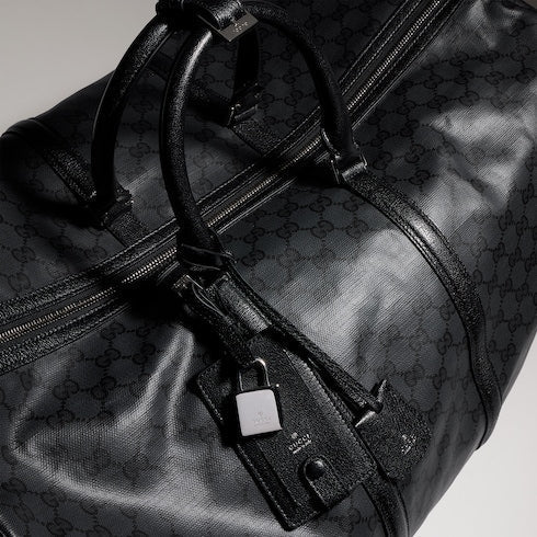 Gucci Essence Classic large duffle bag - black GG canvas