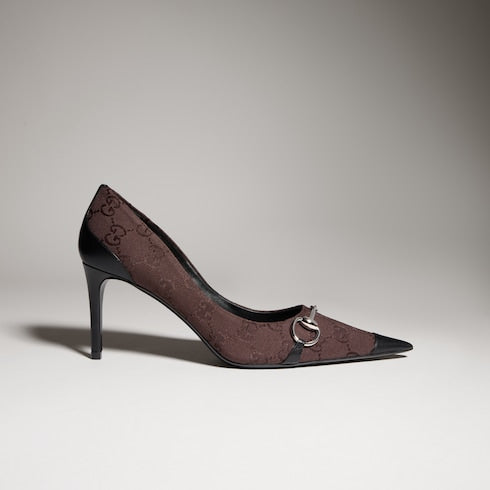 Women's Donna pump - dark brown GG canvas