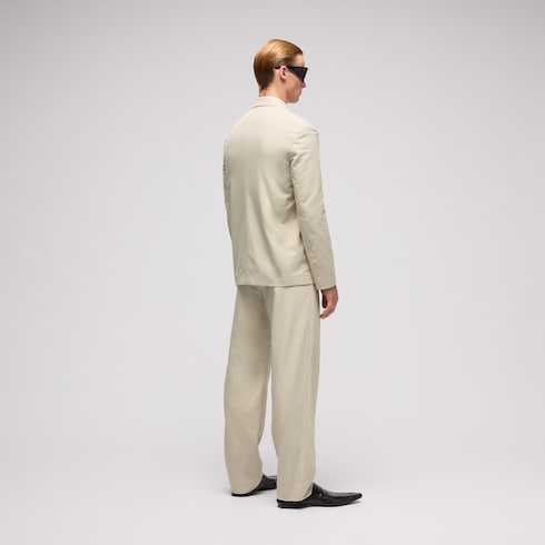 Lightweight cotton nylon twill jacket - beige