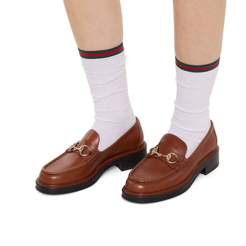 Women's Gucci Horsebit loafer - brown leather