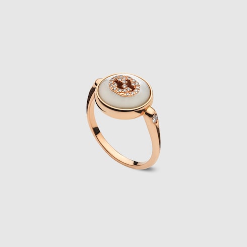 Gucci Interlocking diamond 18k ring - 18k rose gold