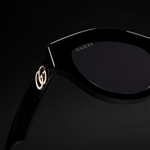 Cat-eye frame sunglasses - black