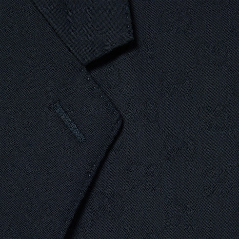 GG wool jacquard suit - dark blue