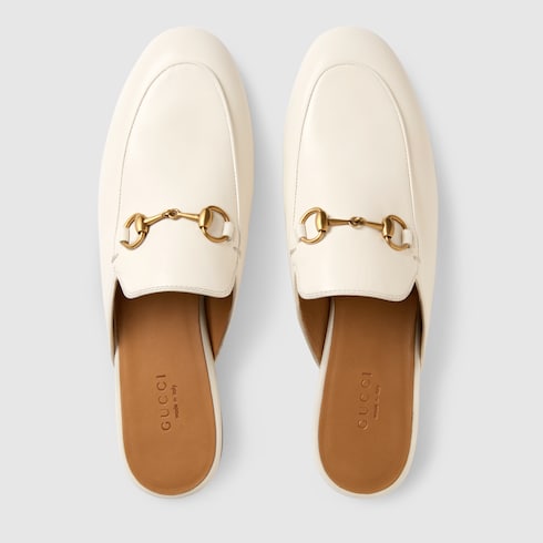 White Leather Princetown Slipper