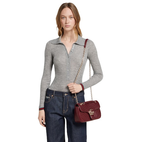 GG Marmont medium shoulder bag - Rosso Ancora red leather