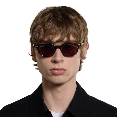 Oval frame sunglasses - dark tortoiseshell