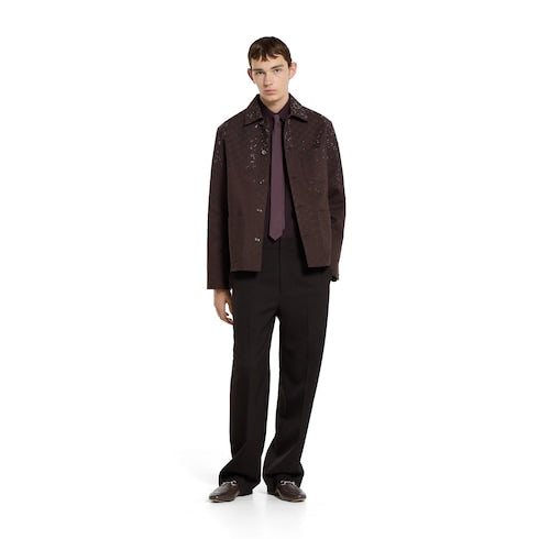 Men's mule with Horsebit - dark brown leather