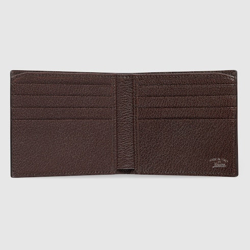 Lira bi-fold wallet - dark brown leather