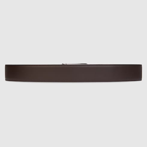 Reversible belt with Square G buckle - black/brown leather