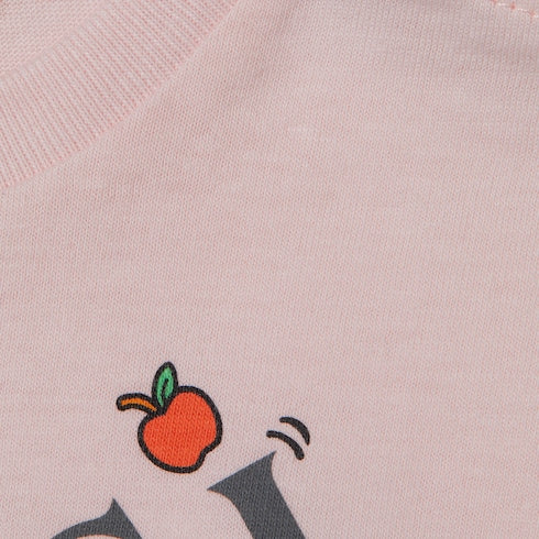 Baby cotton T-shirt with print - pale pink