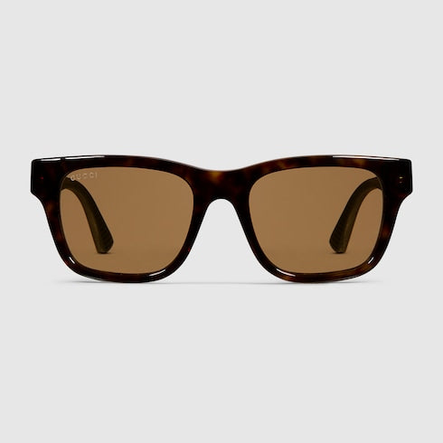 Square frame sunglasses - dark brown tortoiseshell