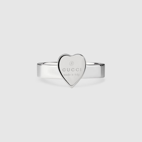 Gucci Trademark Heart Ring - 925 Sterling Silver