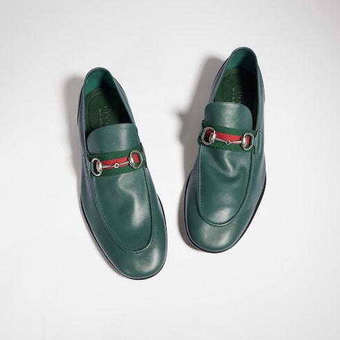 Men's Gucci Como loafer - green leather