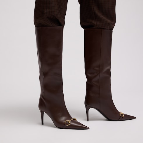 Women's Donna slip-on boot - dark brown leather