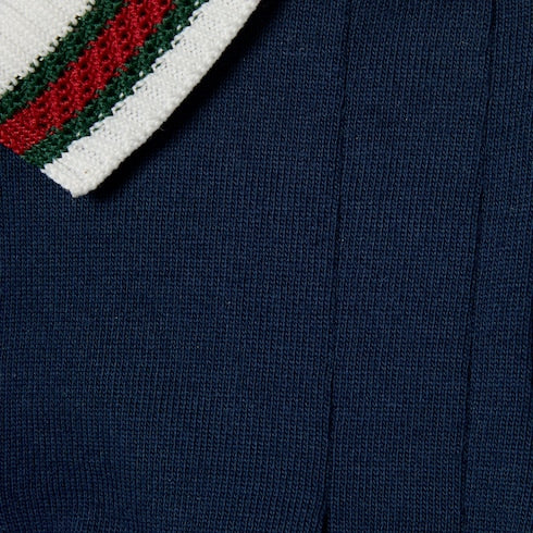 Baby cotton dress with Web - dark blue